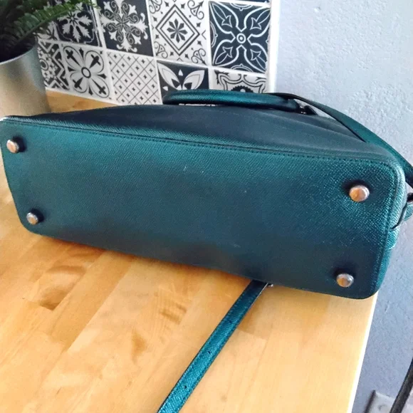 RARE EUC COACH SATCHEL TEAL LEATHER - Picture 4 of 4